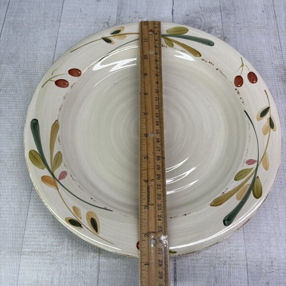 Home Target HMQ 73 Red Berries Green Tan Leaves Stoneware Dinner Plates Set of 4 - Picture 11 of 16